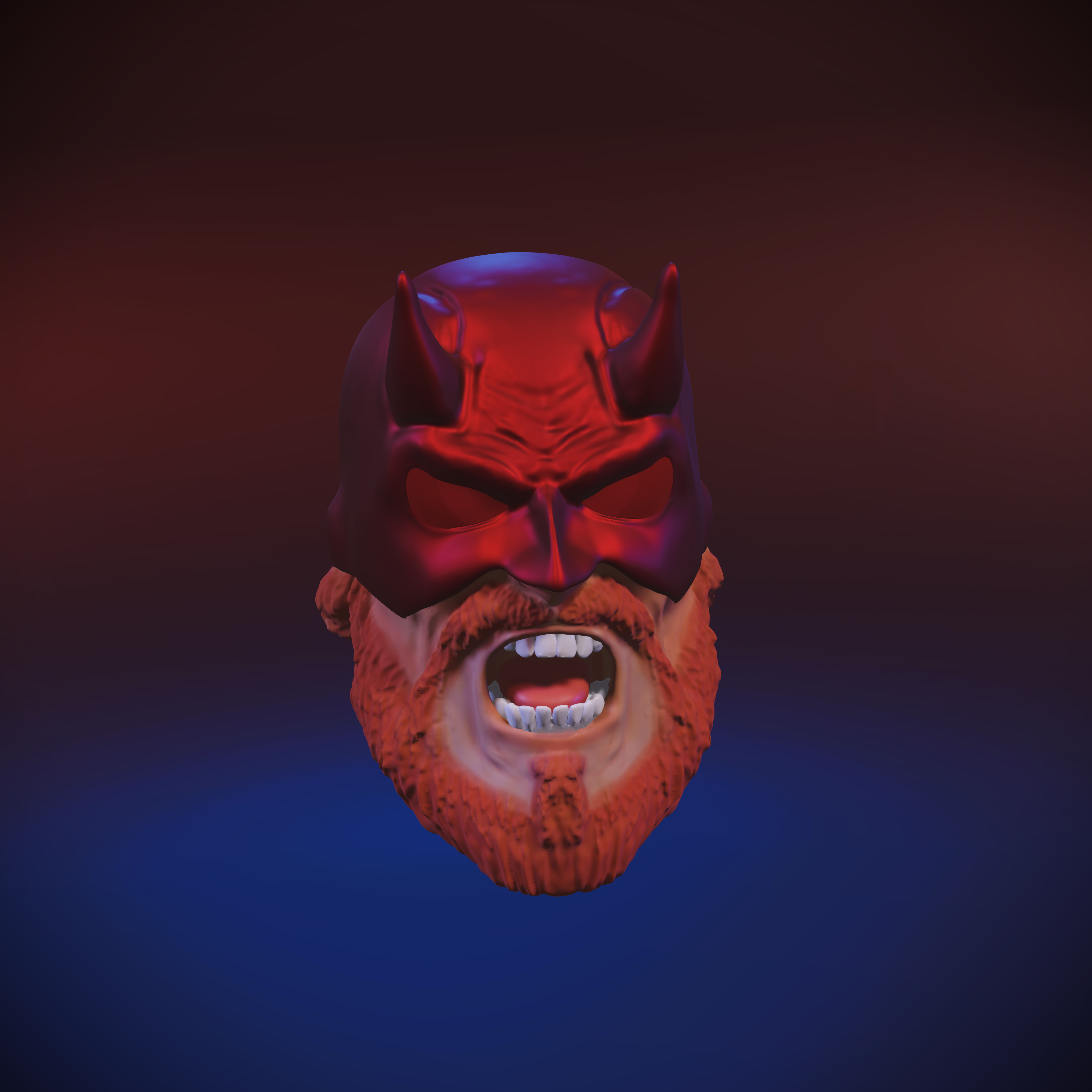 King Daredevil Screaming Head