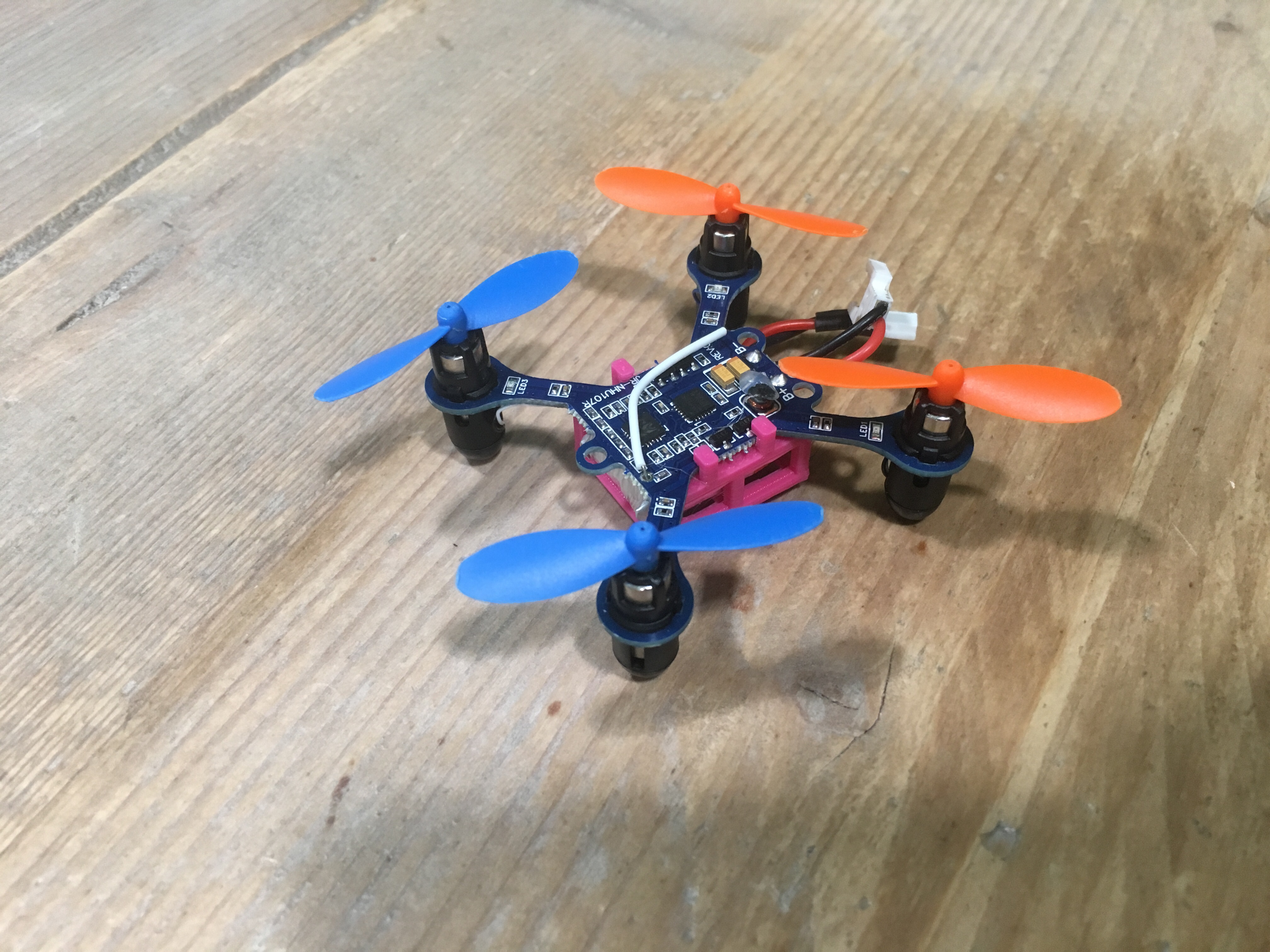 Replacement battery bay for miniature single-board quad copter