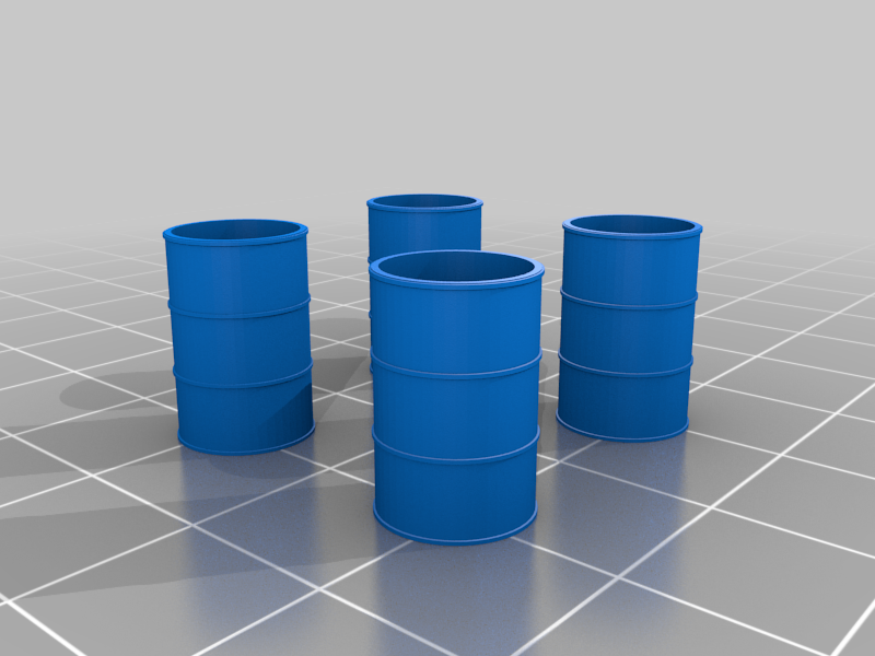 1:64 scale 55 gallon drums