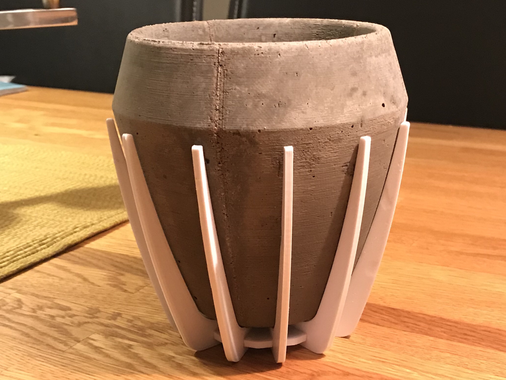 Printable mold for concrete flower pot