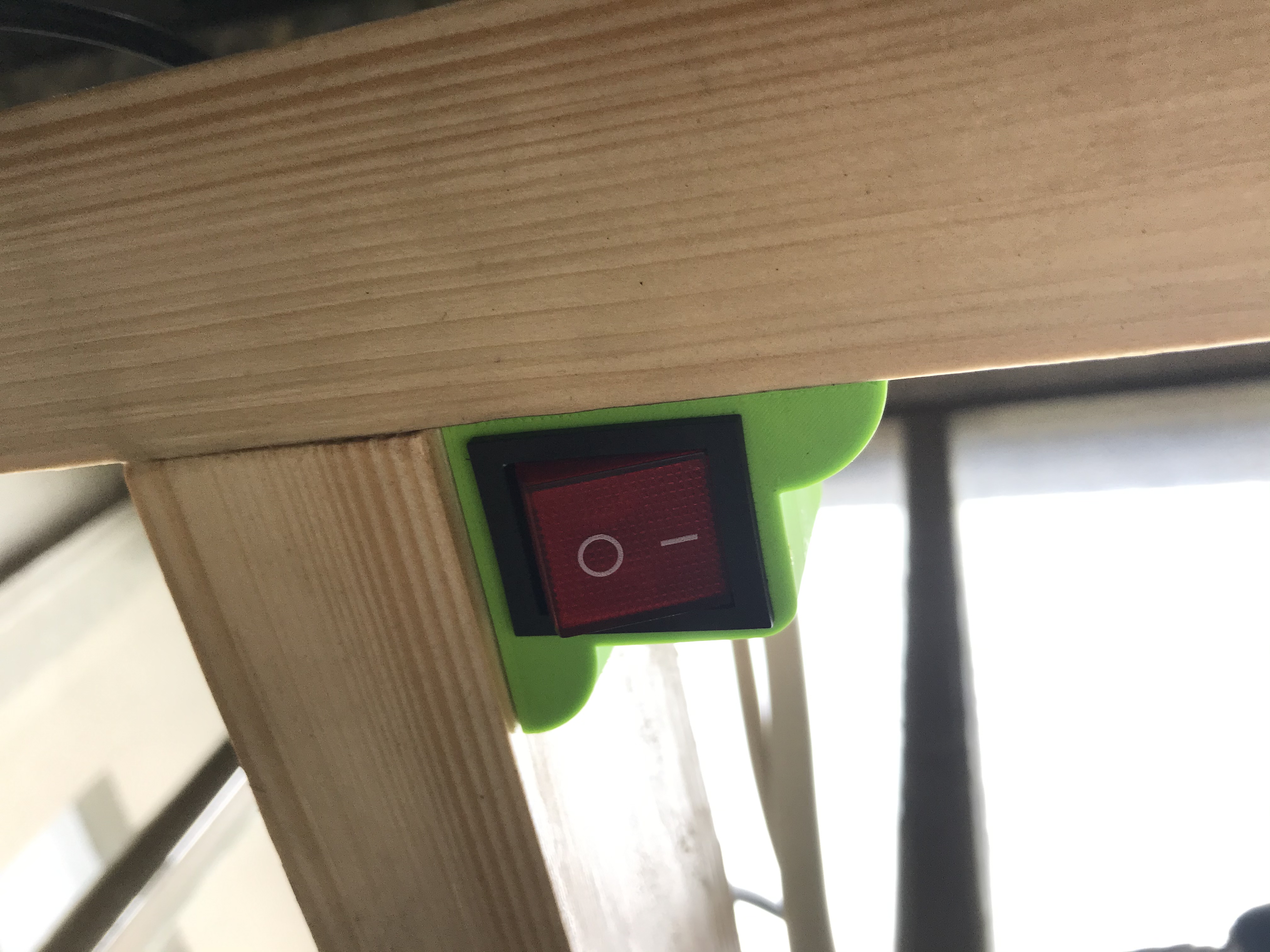 Holder for 230V AC switch