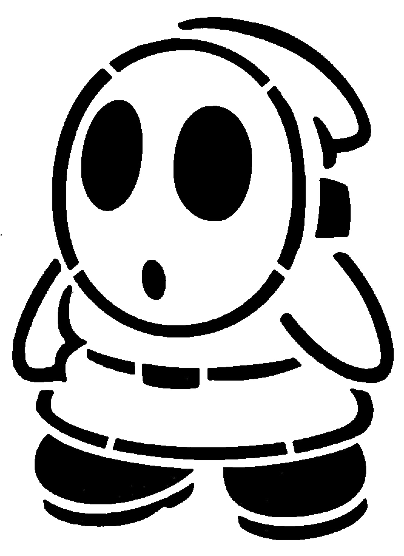 Shy Guy stencil 3