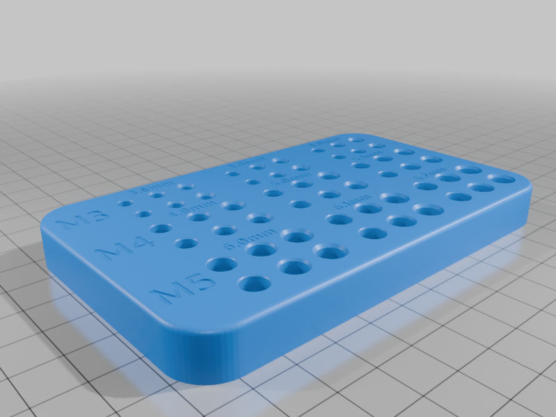 Heat Set Insert Fit Test/Practice Block