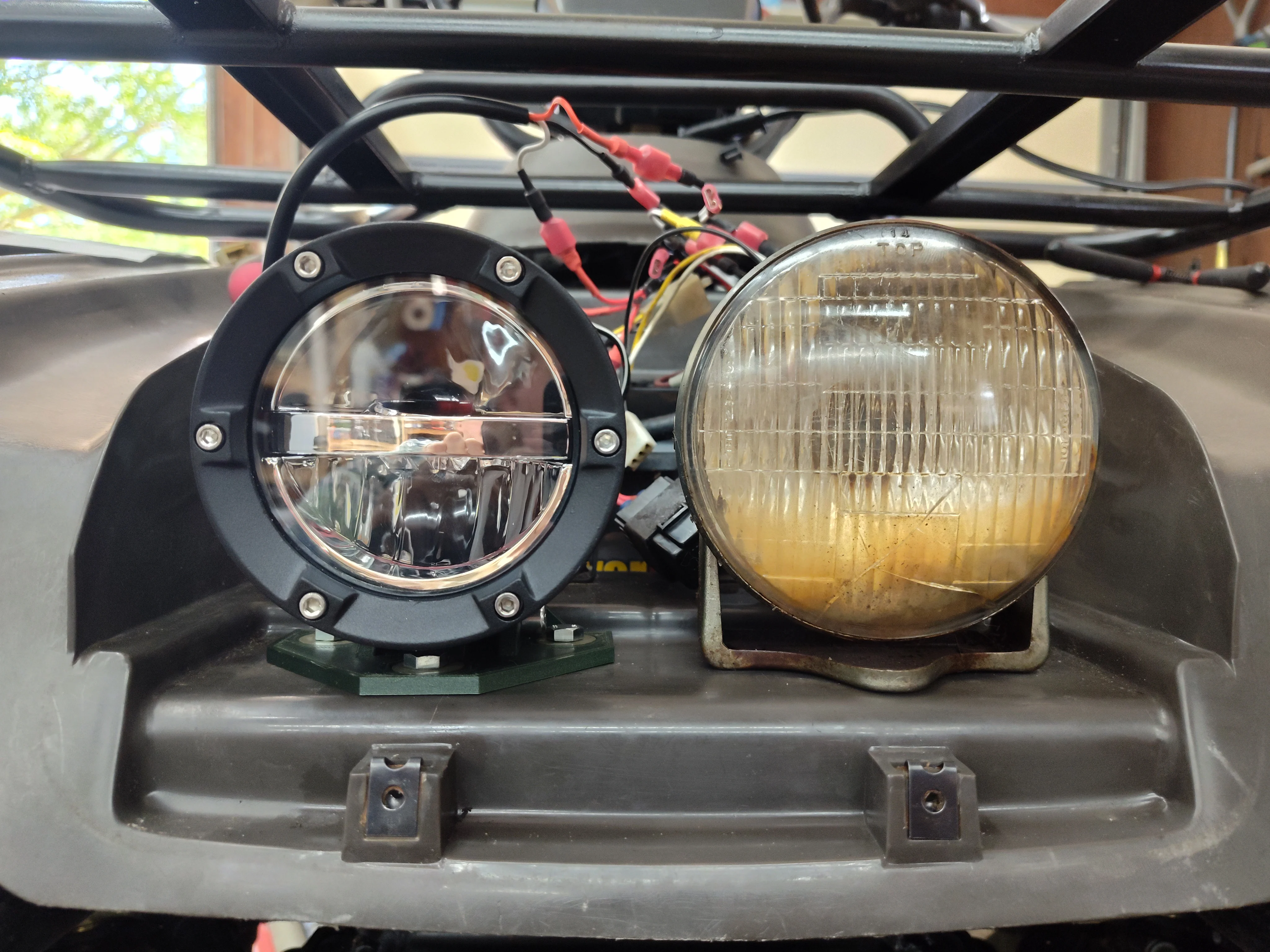Suzuki KingQuad / QuadRunner Round Headlight Mount
