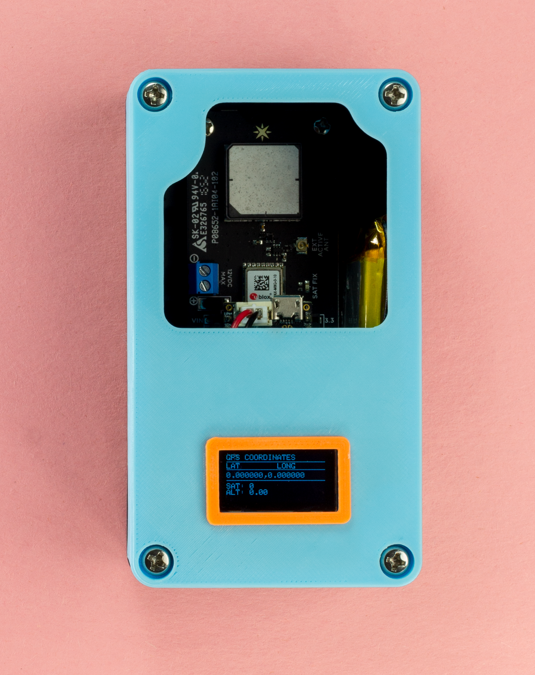 Custom lid for Particle asset tracker enclosure