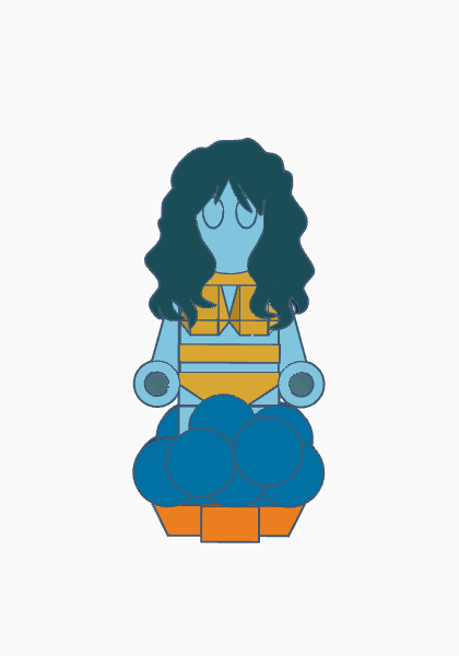 Flatminis Continued - Female Air Genasi