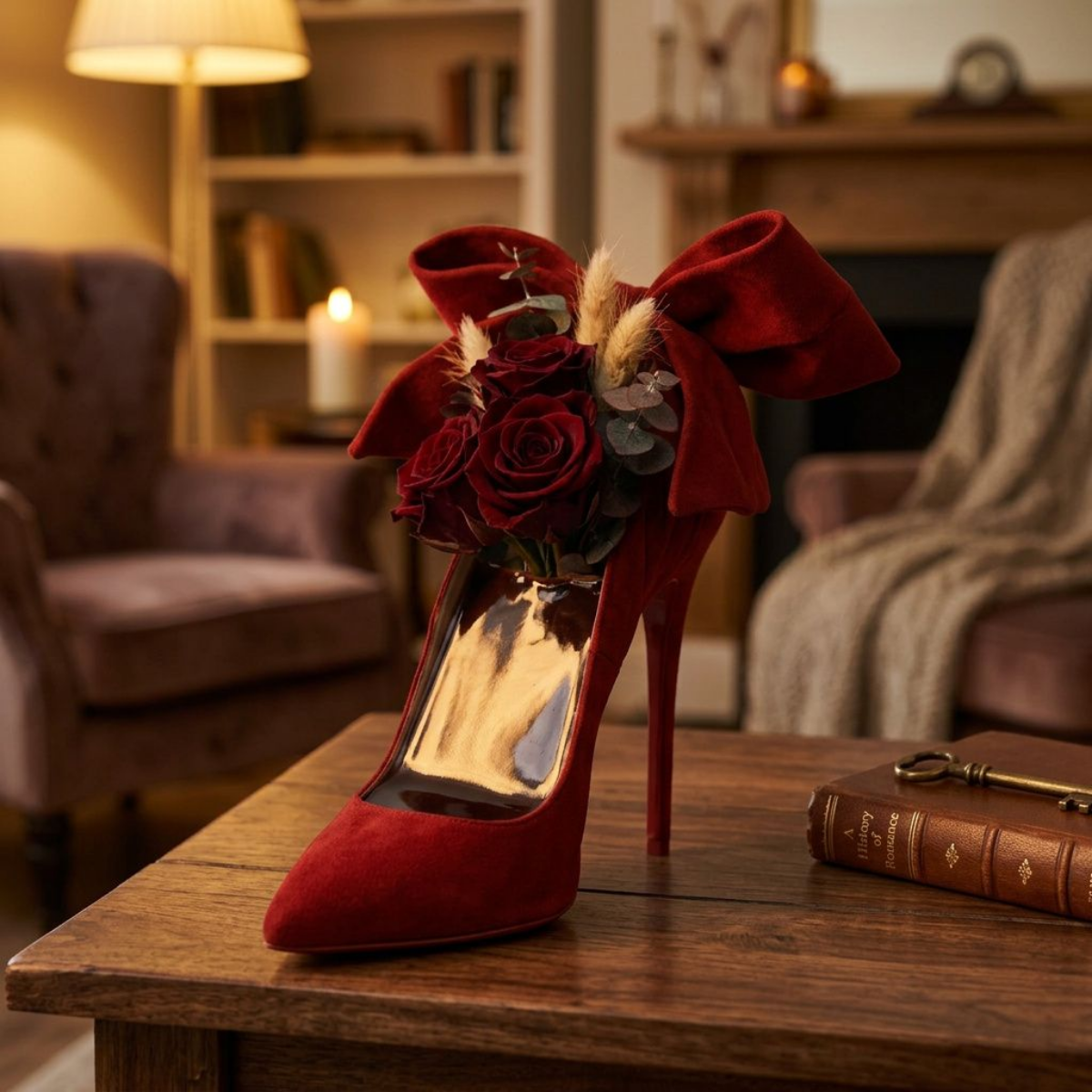 Party Girl High Heel Bow Vase