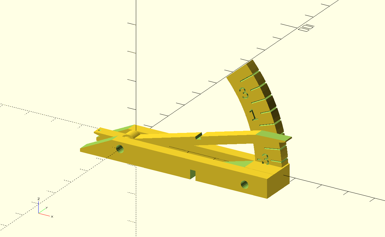 Bed leveling wedge (cheapman's dial gauge)