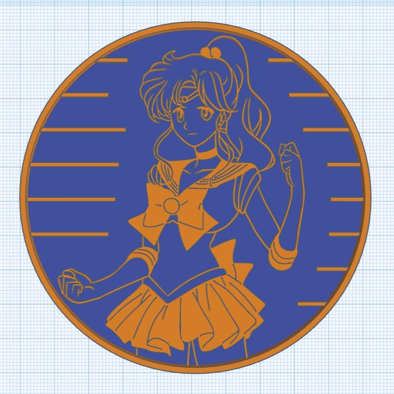 Translucent Sailor Jupiter Coaster (Sailor Moon)