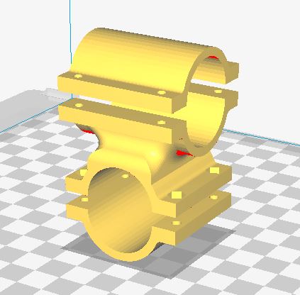 Motorcycle Figure 8 Accessory Bar Clamp