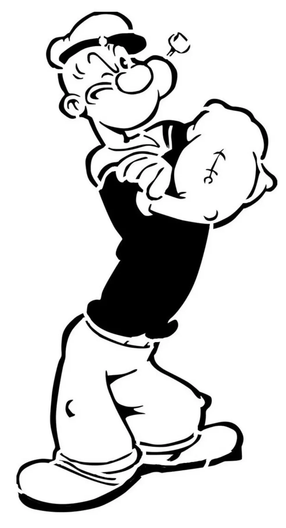Popeye stencil 3