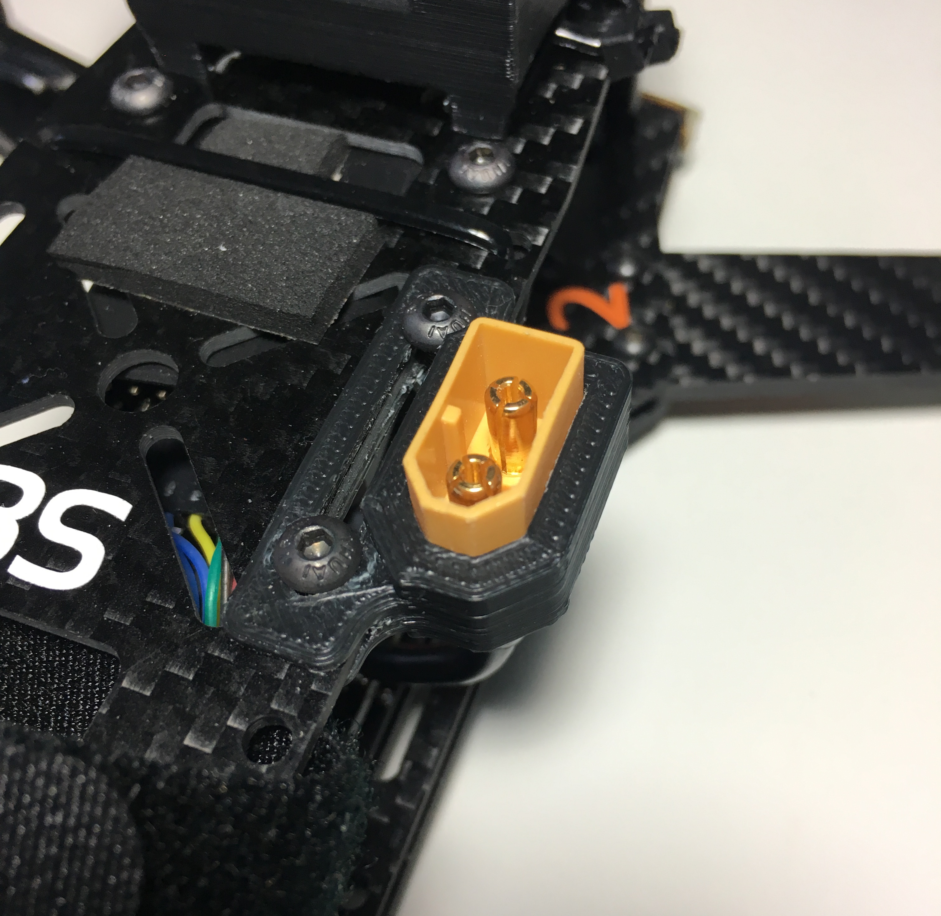 XT-60 mount for RCX H250CF Quadcopter
