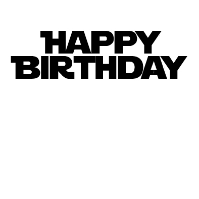 "HAPPY BIRTHDAY" in Jedi font