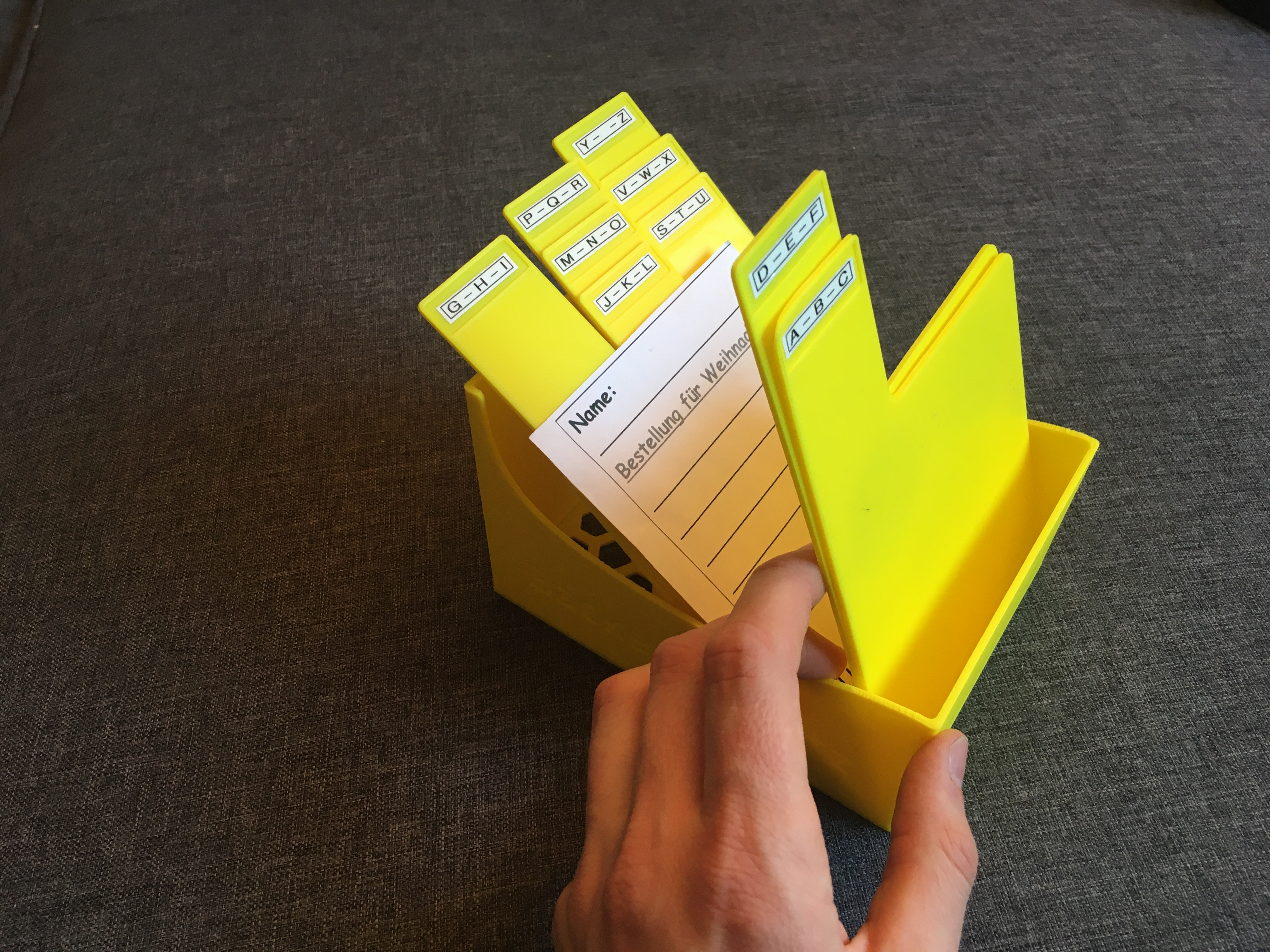 Sorting Box with Index Cards DinA6 Tray