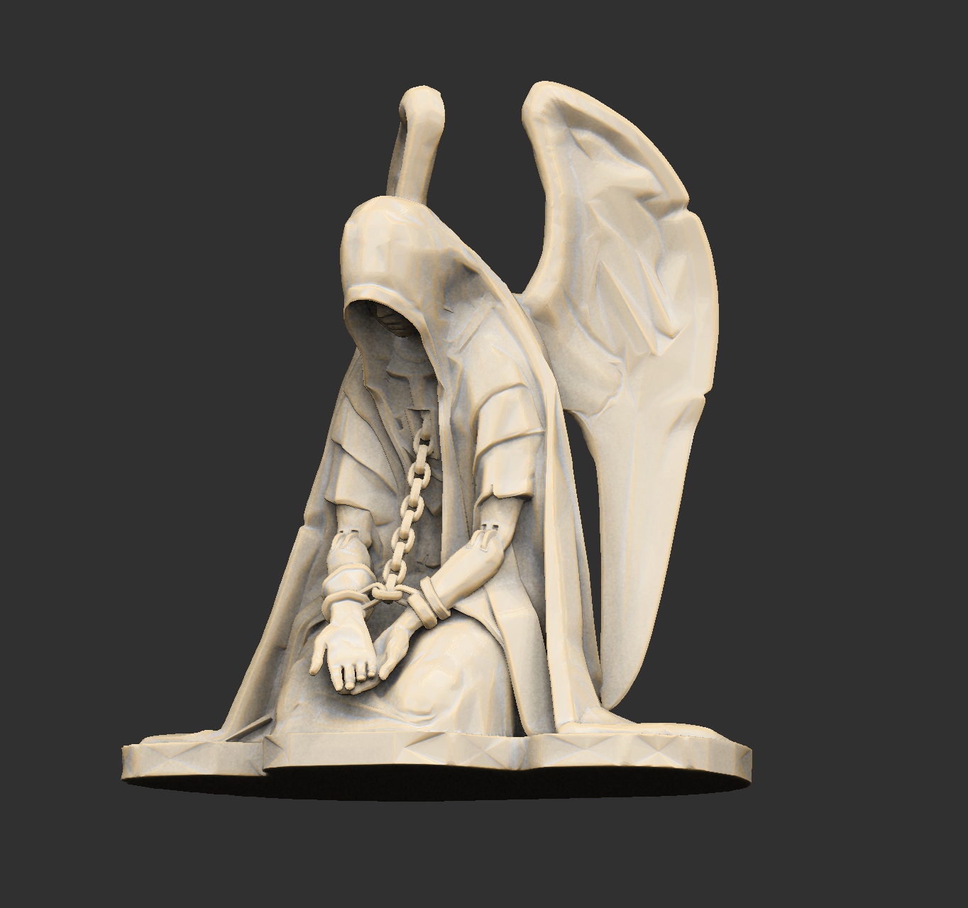 Chained Angel Statue Sculpture
