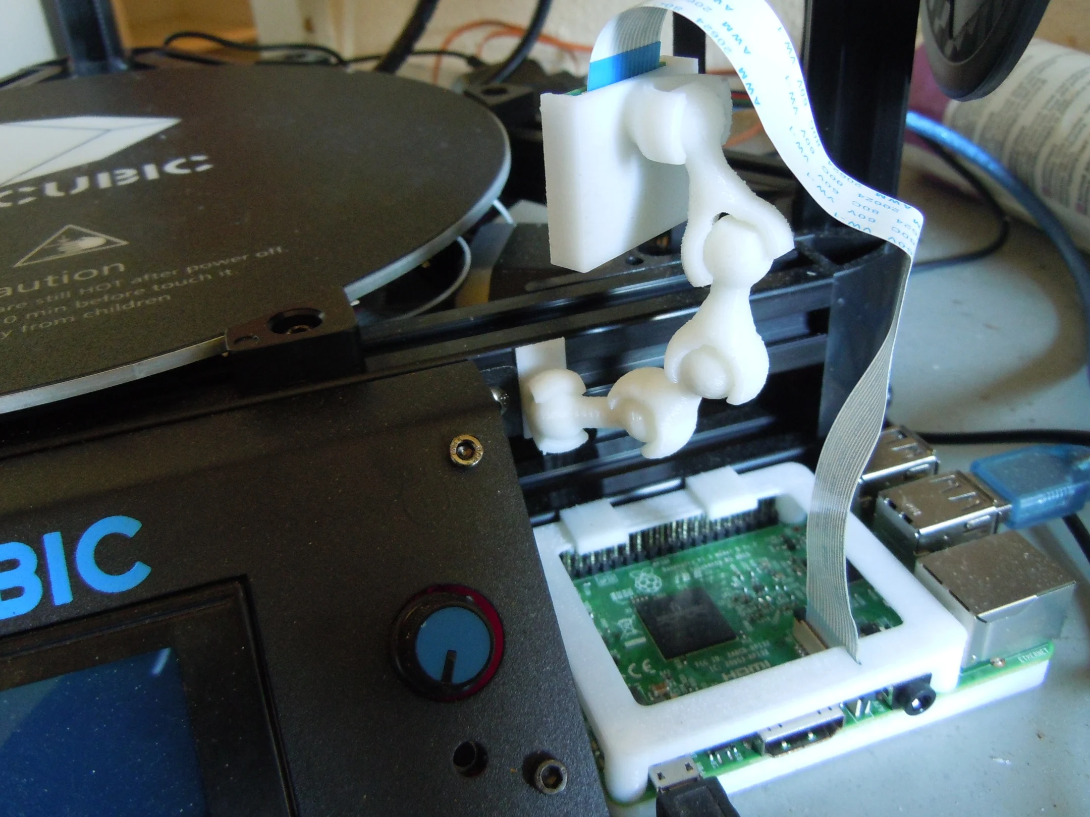 kossel x-profile clip-on ball joint raspi cam mount