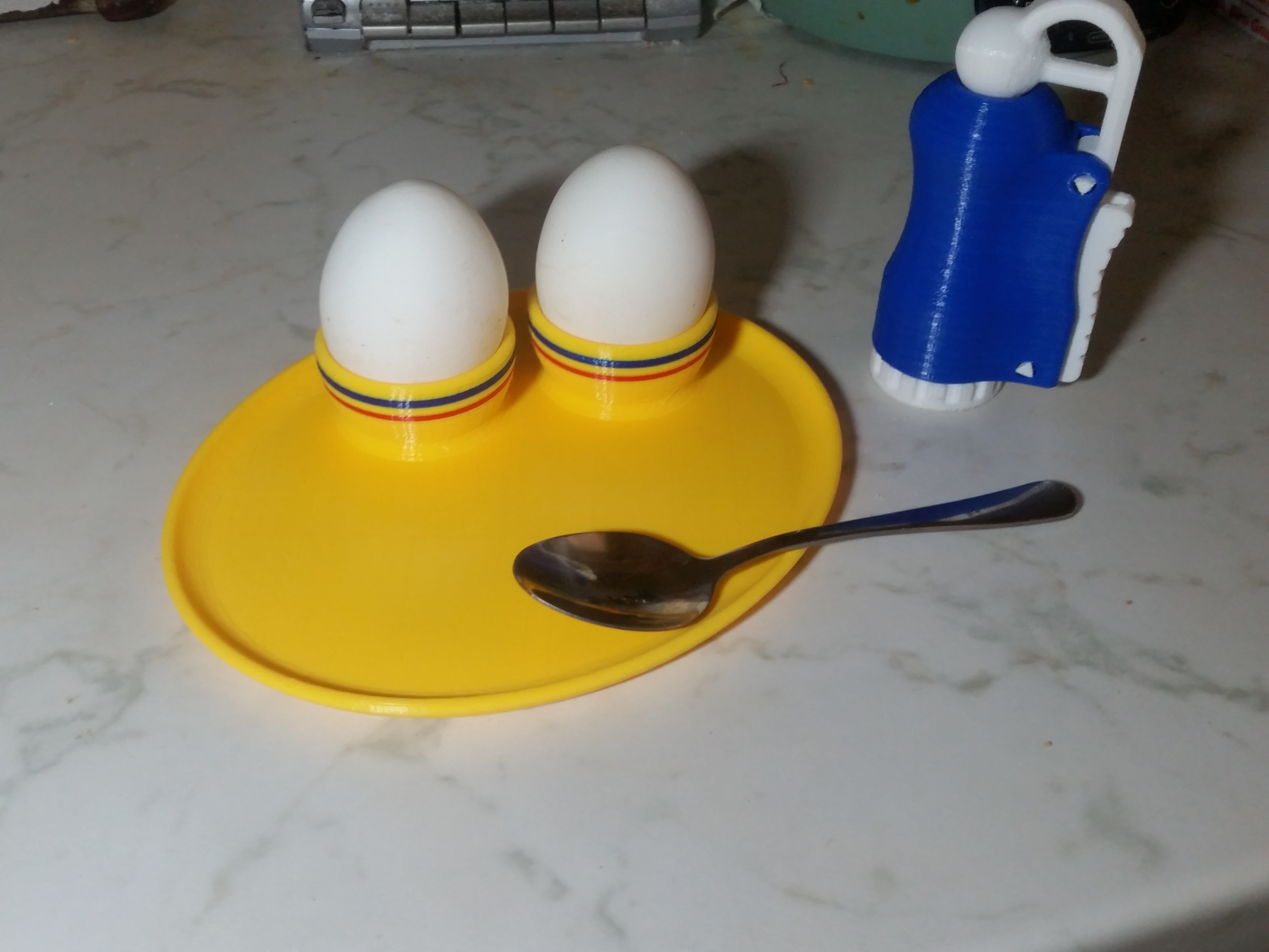 2er Eierbecher mit Teller/ eggcup with saucer