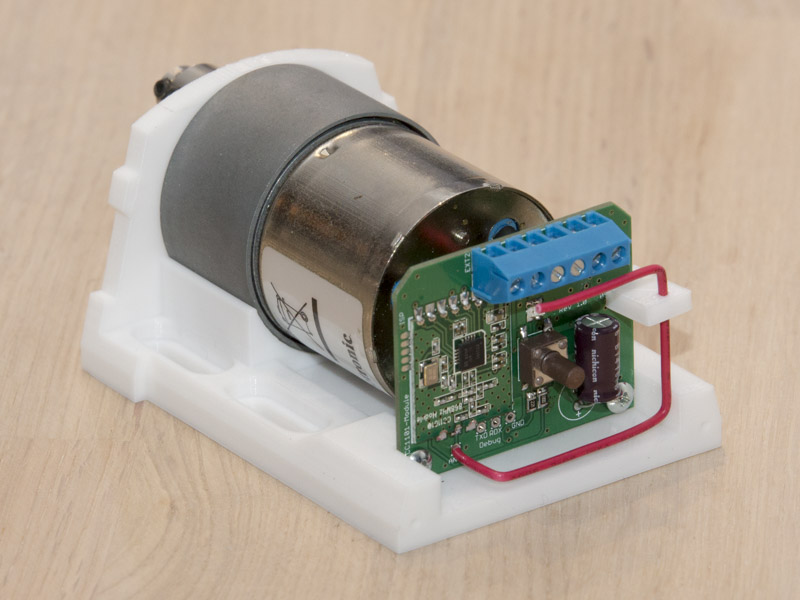 Motor case and parts for curtain automation
