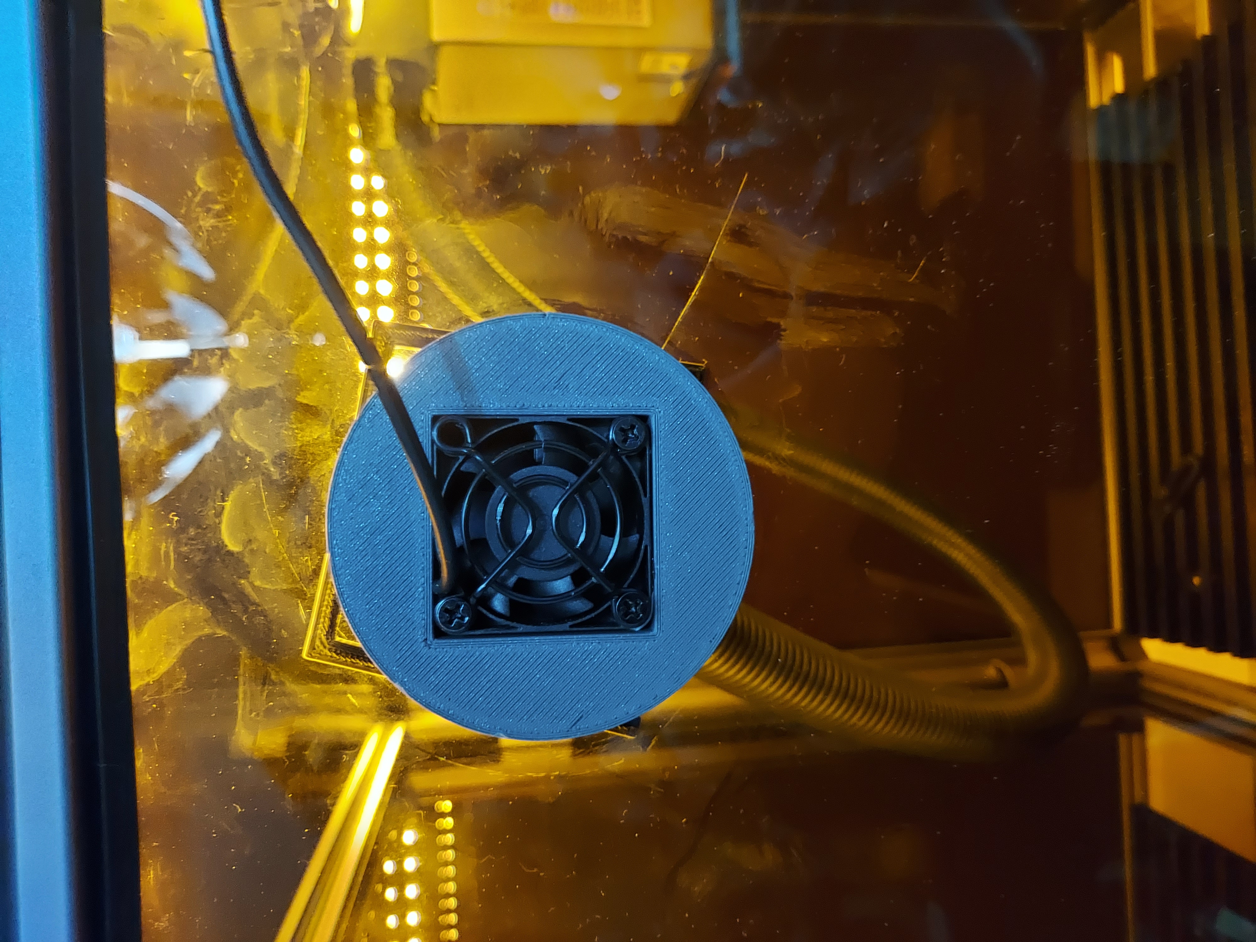 Laser Intake with additional fan for acrylic enclosures mounted with a clamp for less drilling (including new cover for Snapmaker 10W laser head)