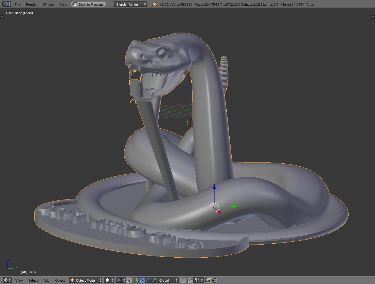 Rattlesnake (with supports)
