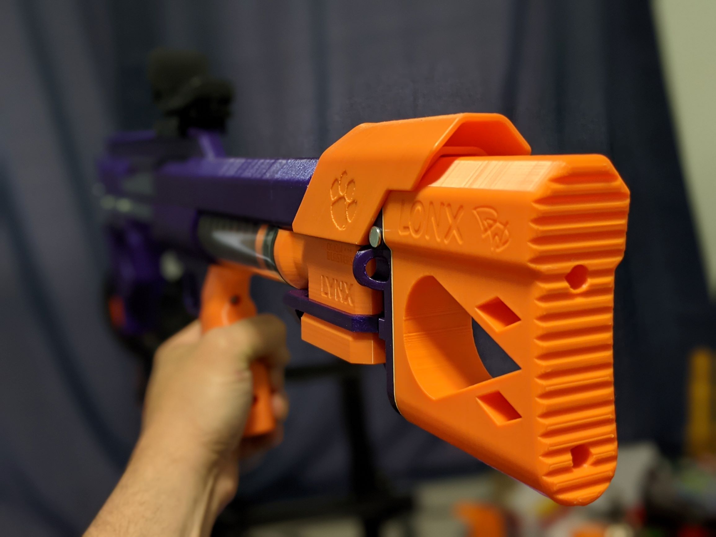 Lengx extended butt plate for the OrionBlasters Lynx