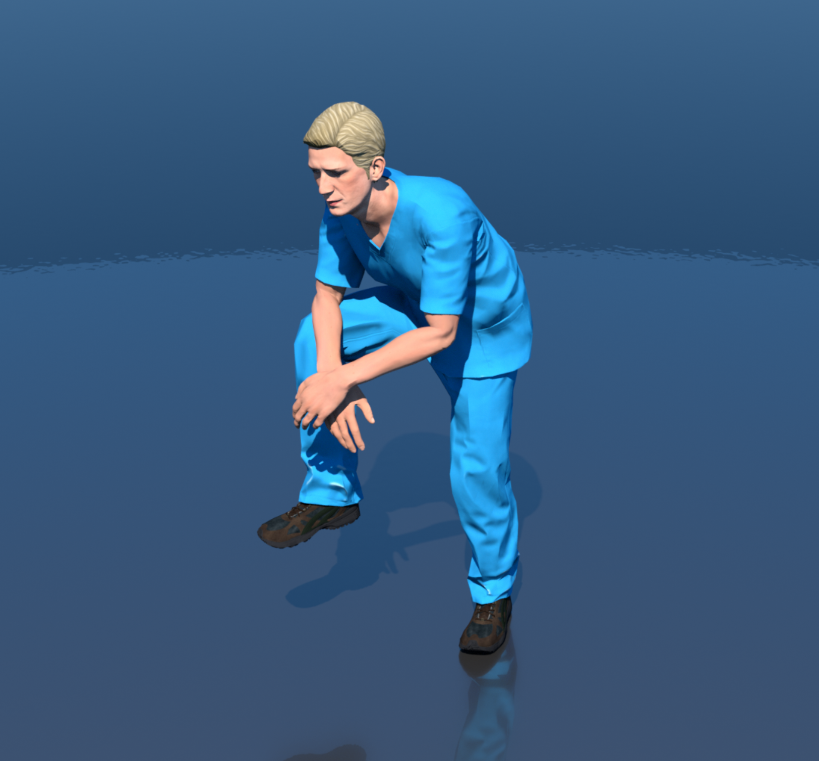 Man Posing with foot on Chair