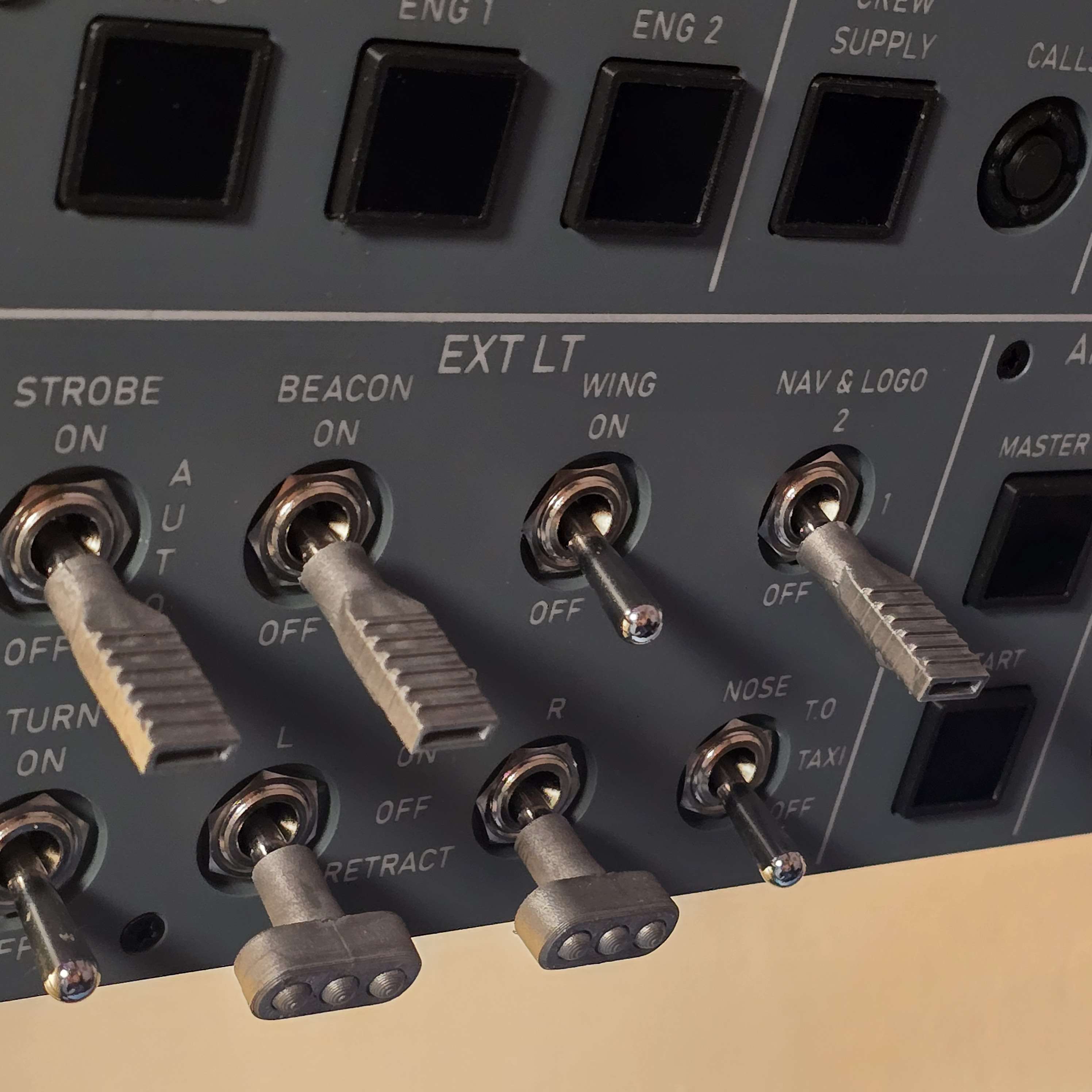 A320 Overhead Light Panel Knobs for SimGauges OverHeadPanel