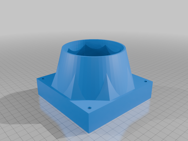 Quadrat PC Lüfter 120mm² auf Rohr Ø 85mm für Wohnwagen Belüftung v1