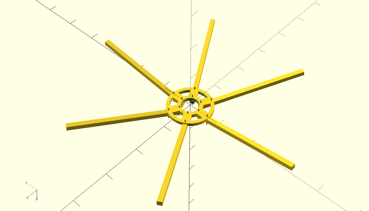 Hexacopter Frame Center
