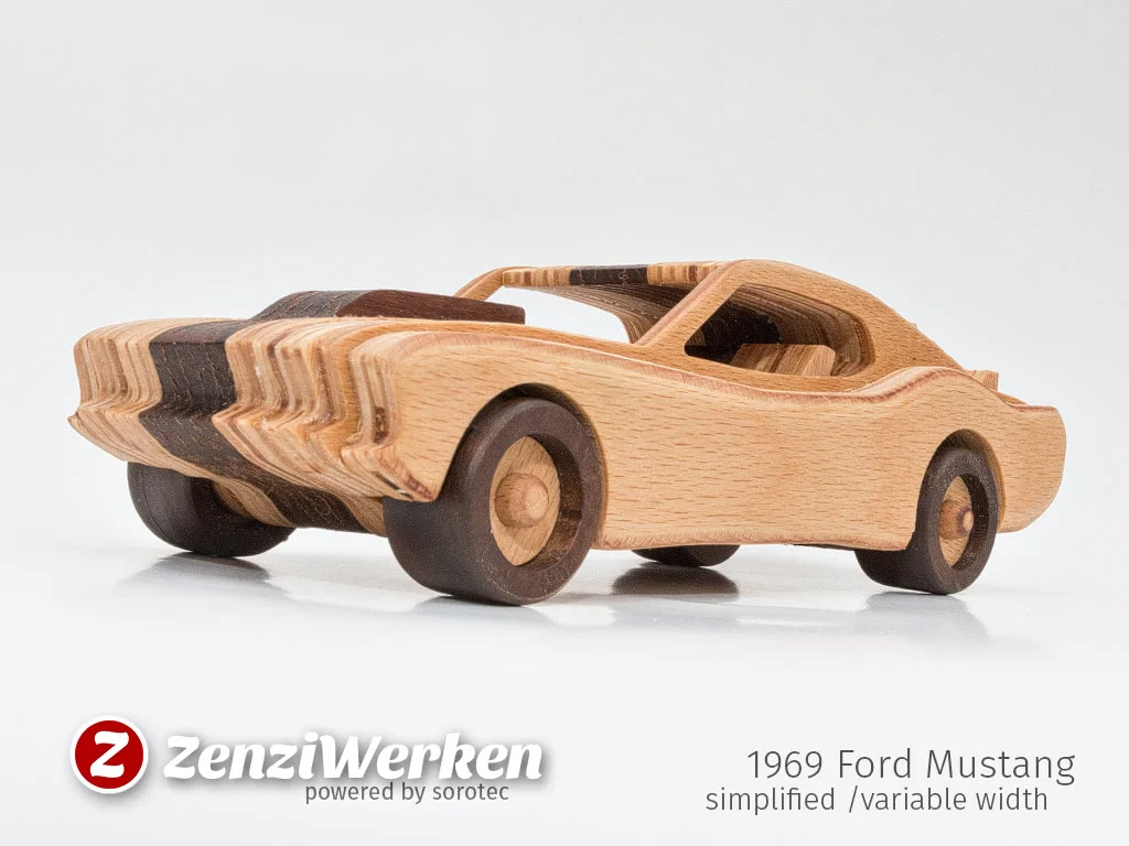 1969 Mustang simplified (variable width) cnc/laser
