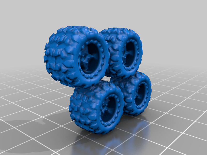 Gaslands Roxshock Wheels 15mm. Perfect FDM printable!
