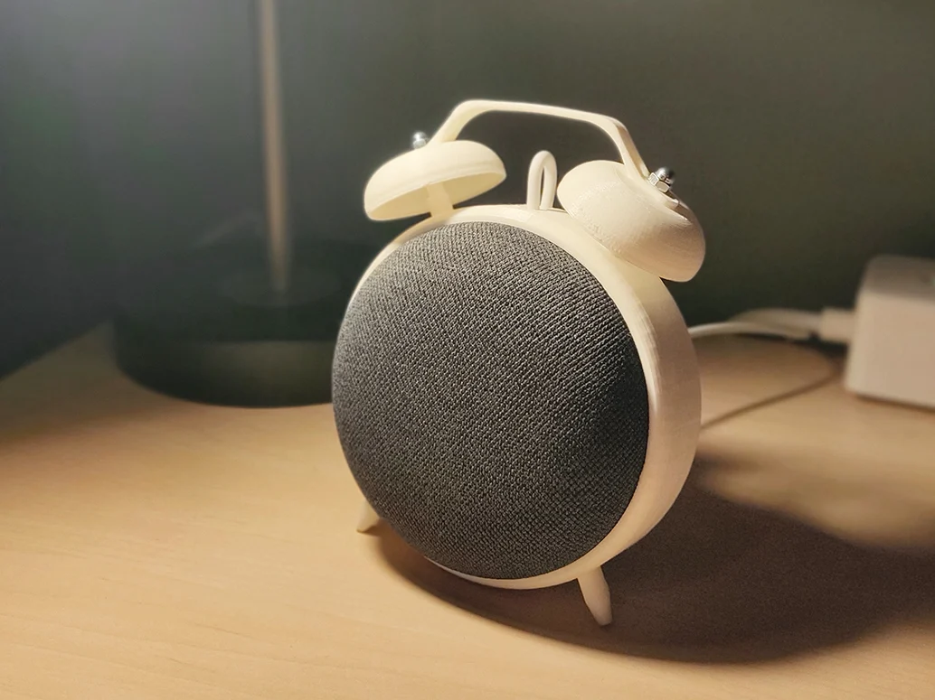 Retro Alarm Clock Stand for Google Nest Mini