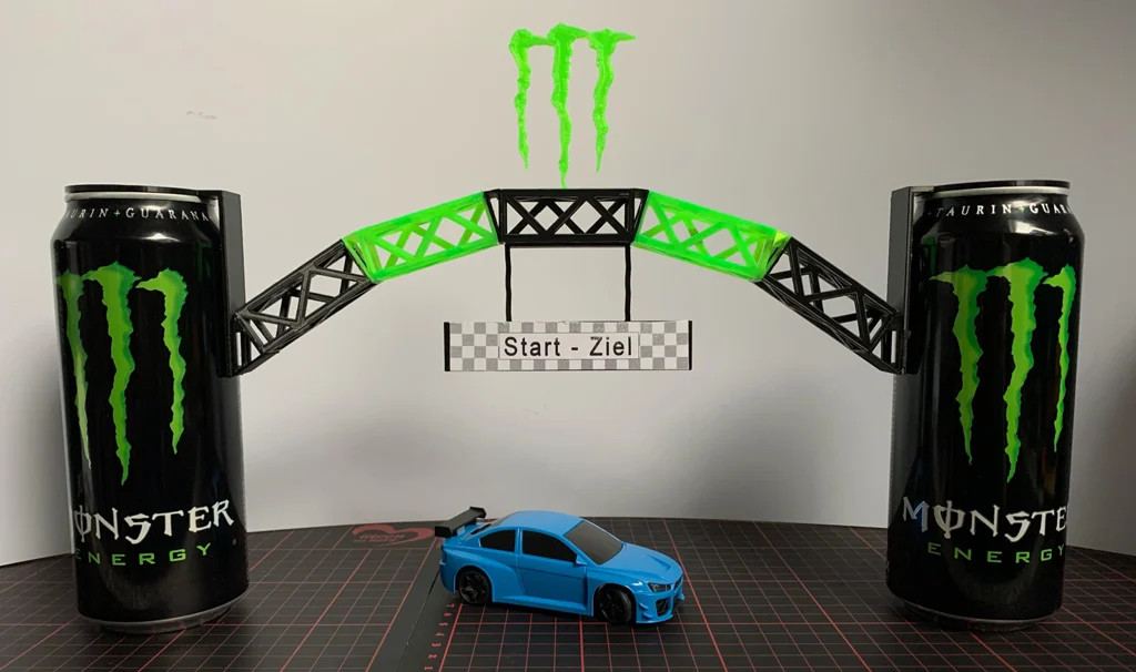 Getränkedosen Durchfahrt / Bogen / Tor / Gate für DR!FT Sturmkind Strecke (Große Dosen z.B. Monster Energy oder Rockstar Energy usw.)