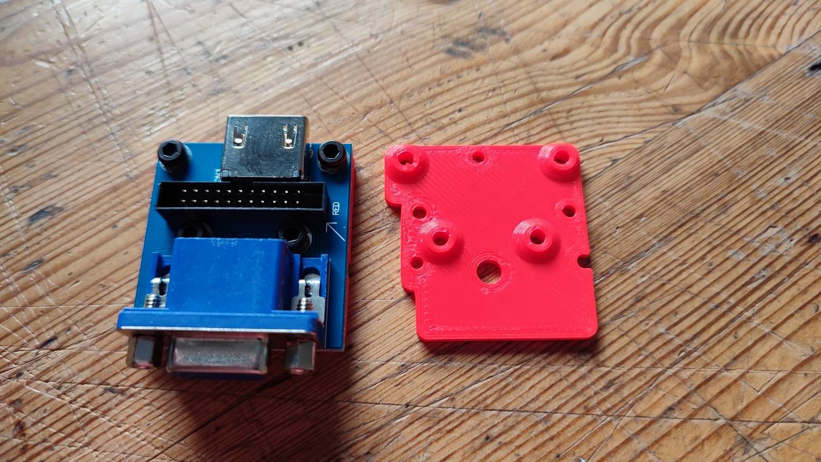 Amiga CD32 Mounting Plate for Indivision AGA HDMI VGA Adapter as a RF Modulator Replacement