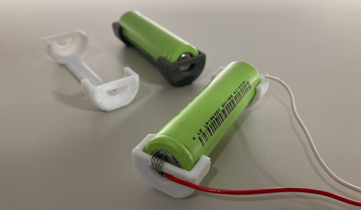 18650 battery minimal holder