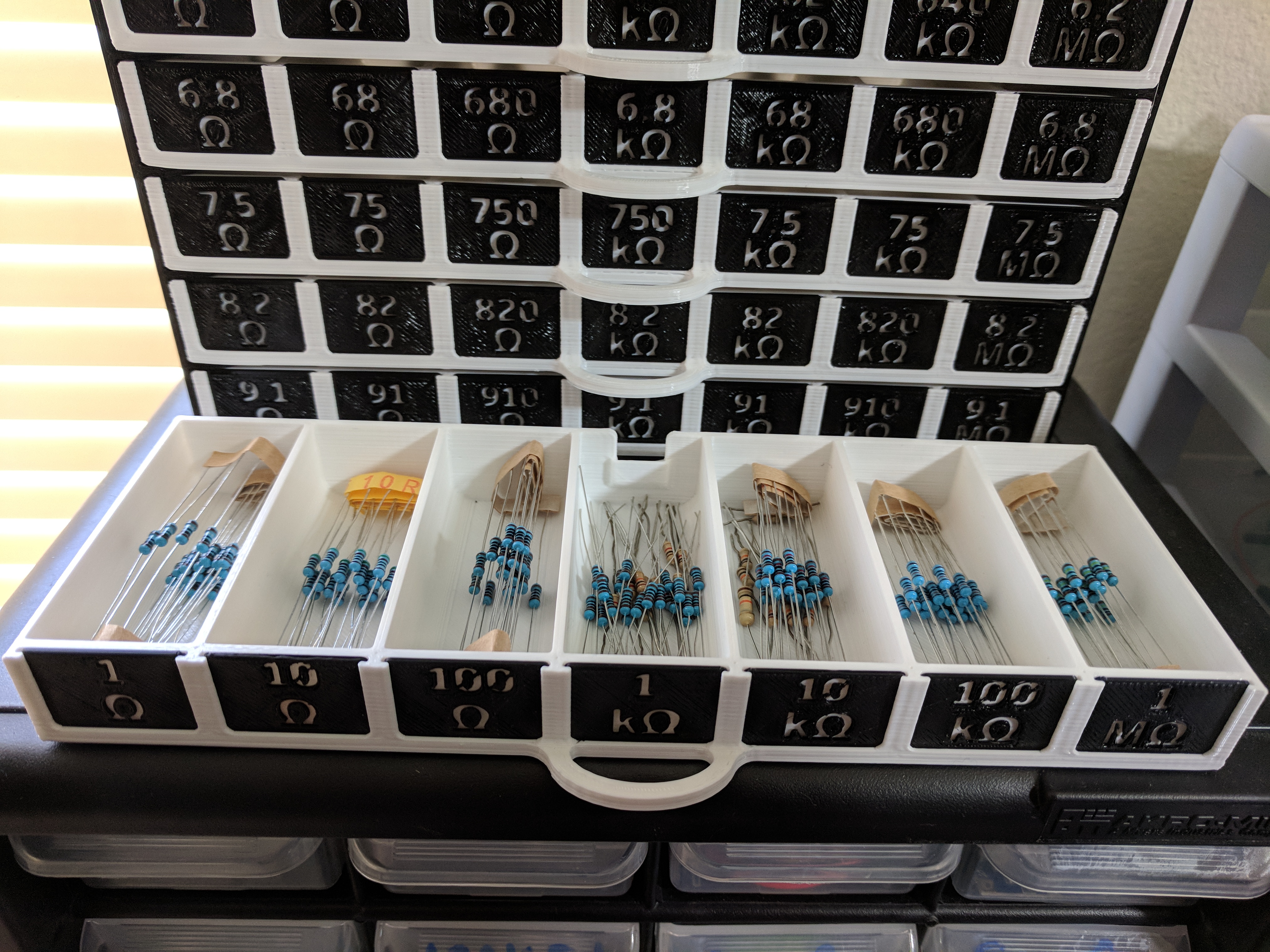 E24 Series Resistor Storage Solution