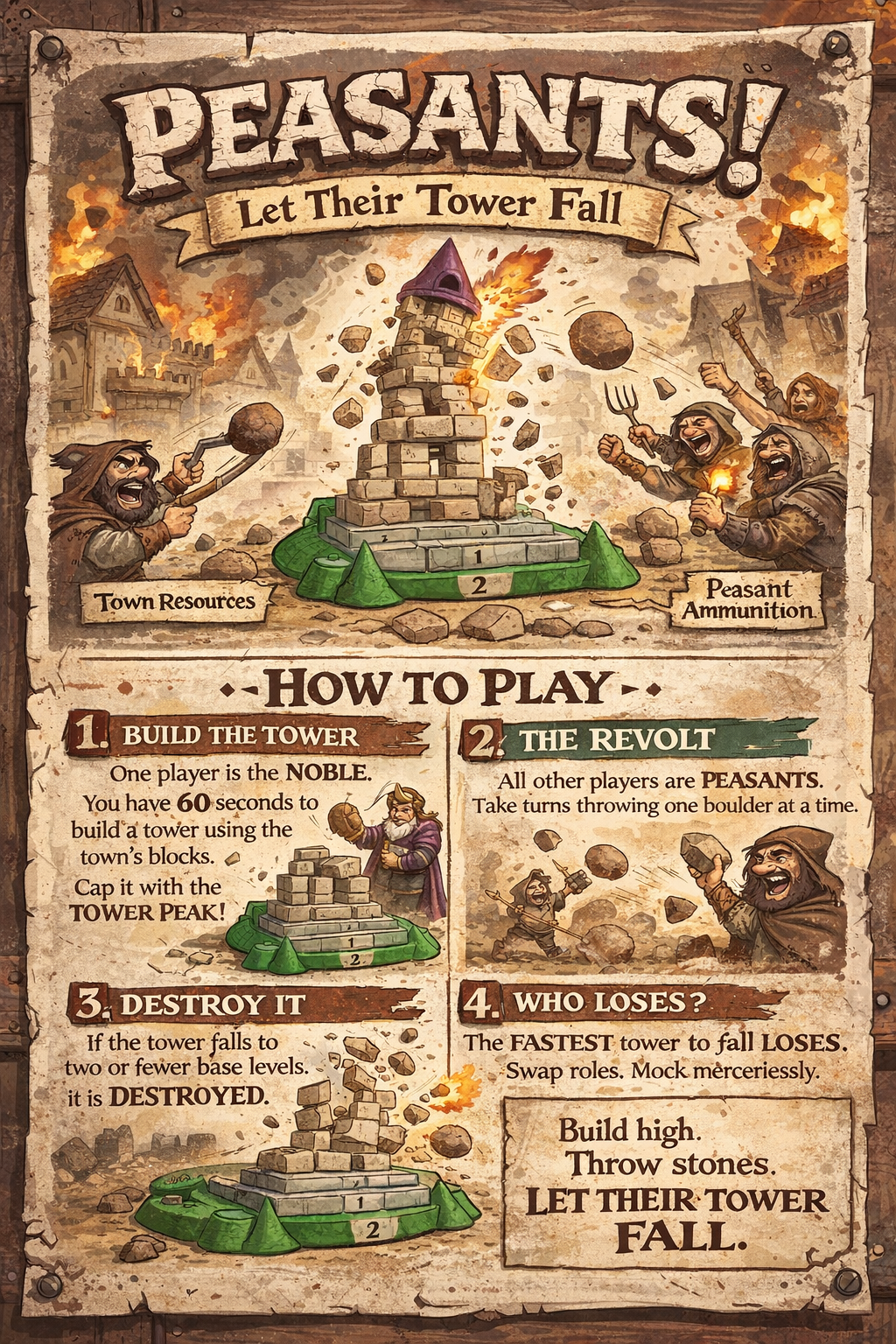 PEASANTS - A 3D Printable Tower Defense Tabletop Game