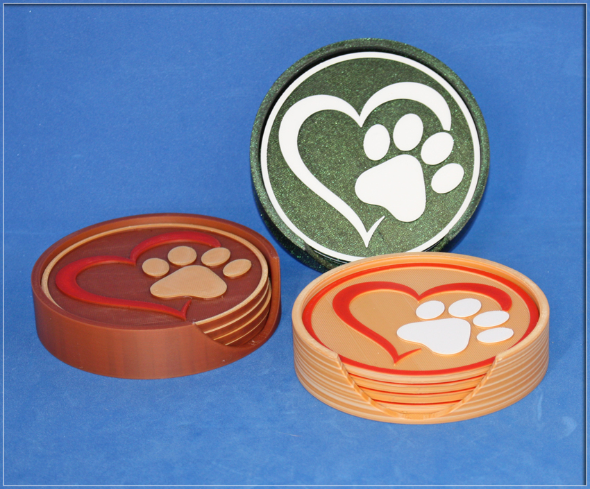 Dog Paw Coasters