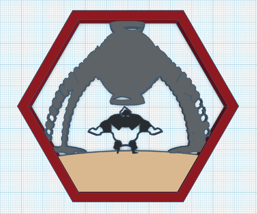 Incredible Omnidroid Silhouette Hex Coaster