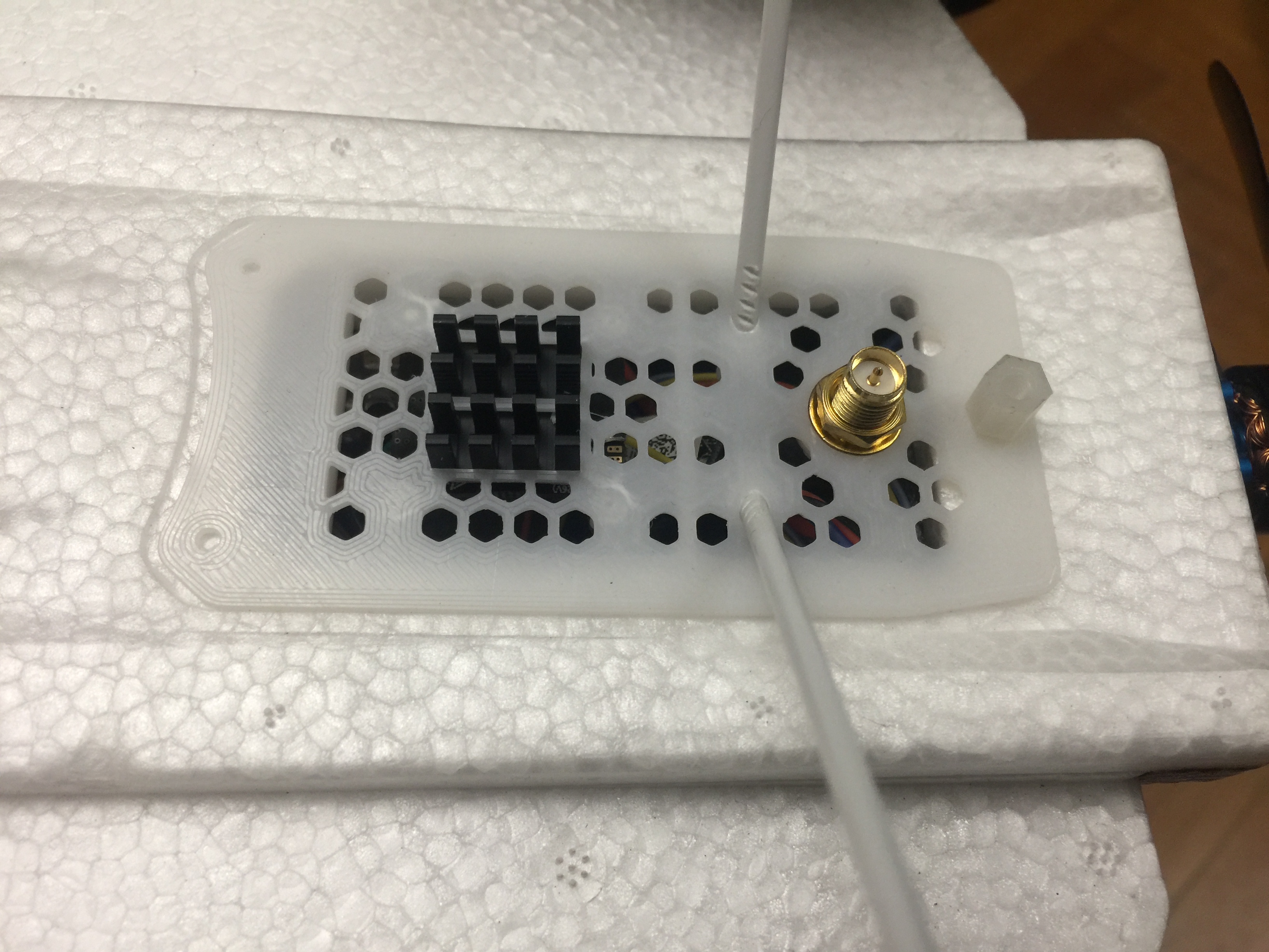 Improved rear lid for ZOHD Dart 250 w RX&VTX antenna supports