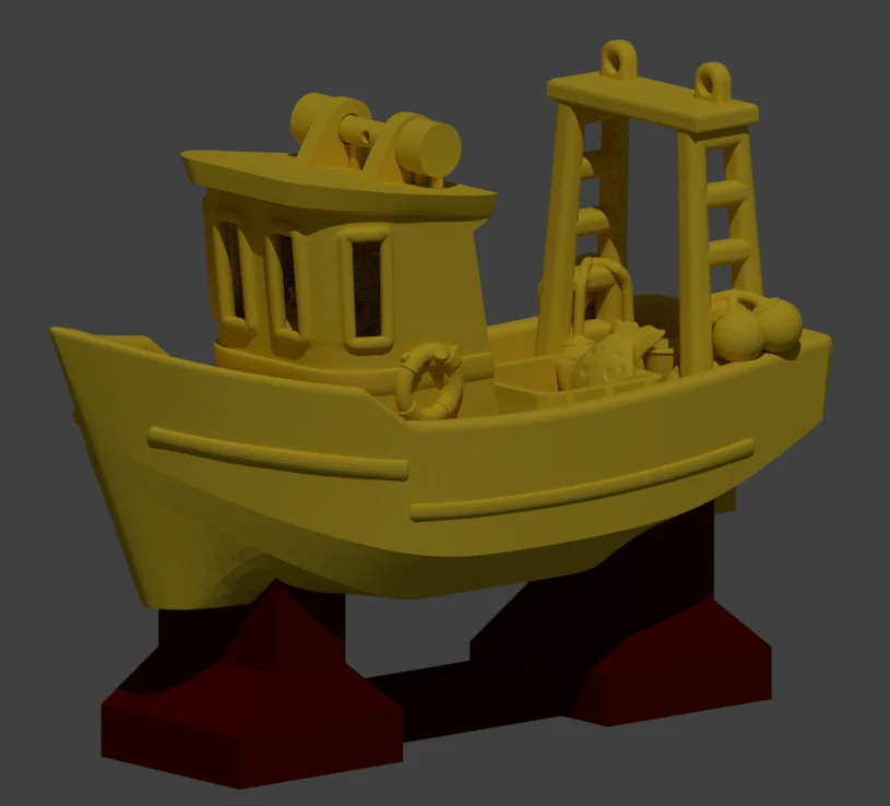 Display stand for FIN (the little trawler)