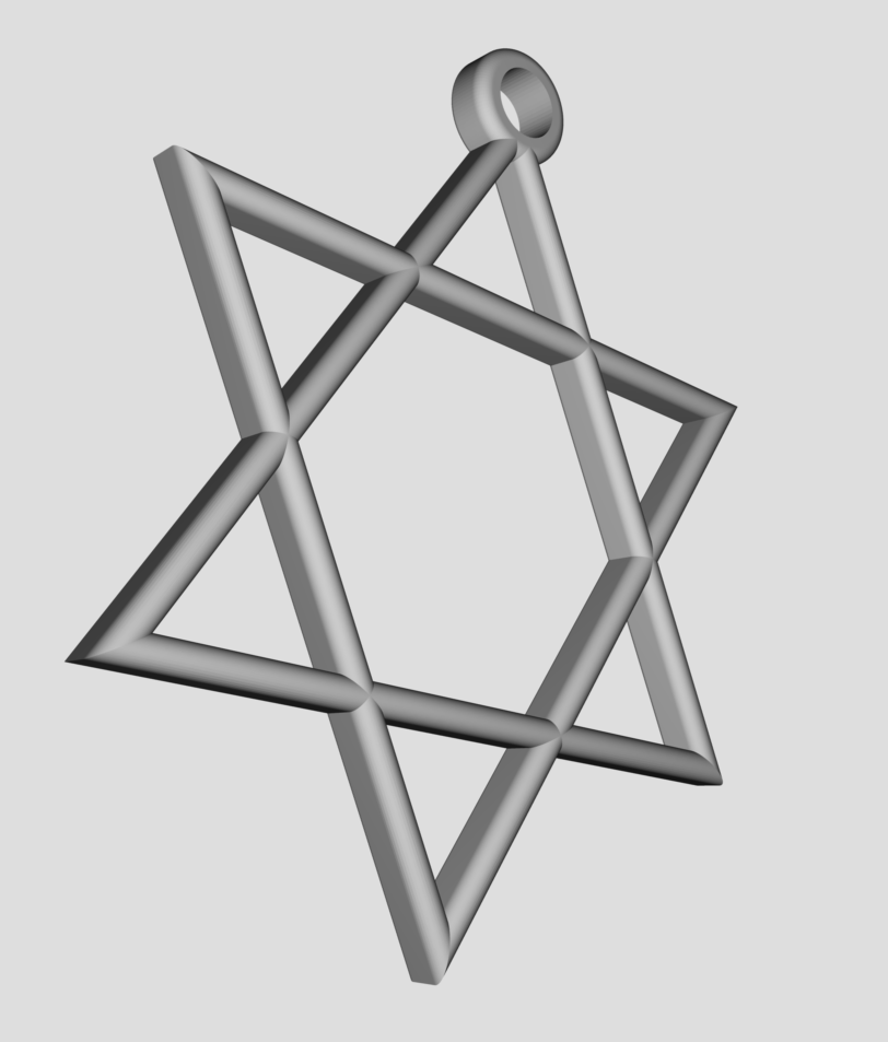 Portachiavi, Ciondolo, Stella Israele - Pendant , keychain Israel Star