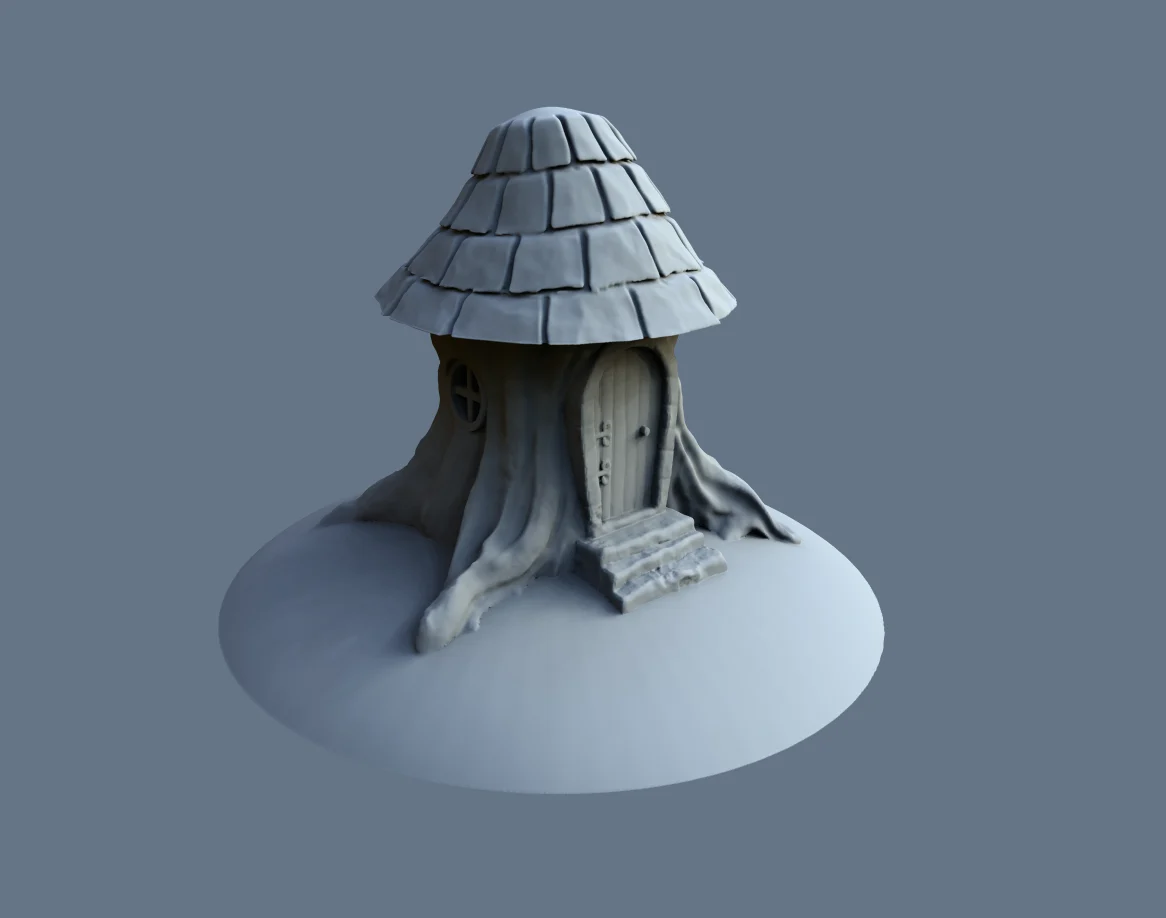 Tree stump house