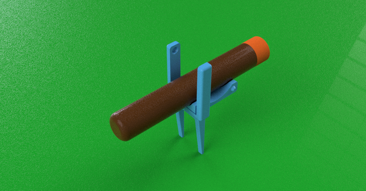 Golfer's cigar holder + club stand