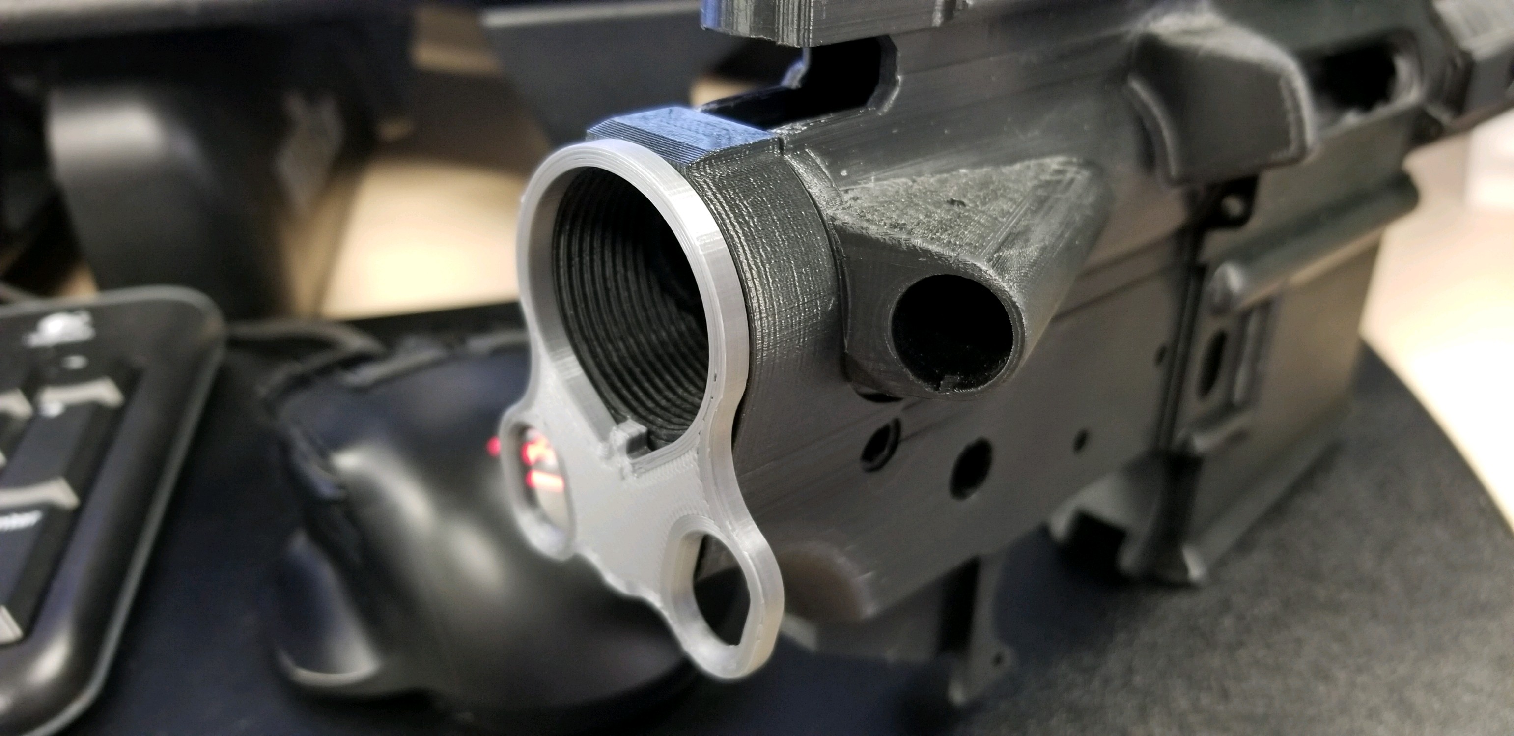 AR15 Dual Loop Sling Mount Buffer Tube Lock Ring