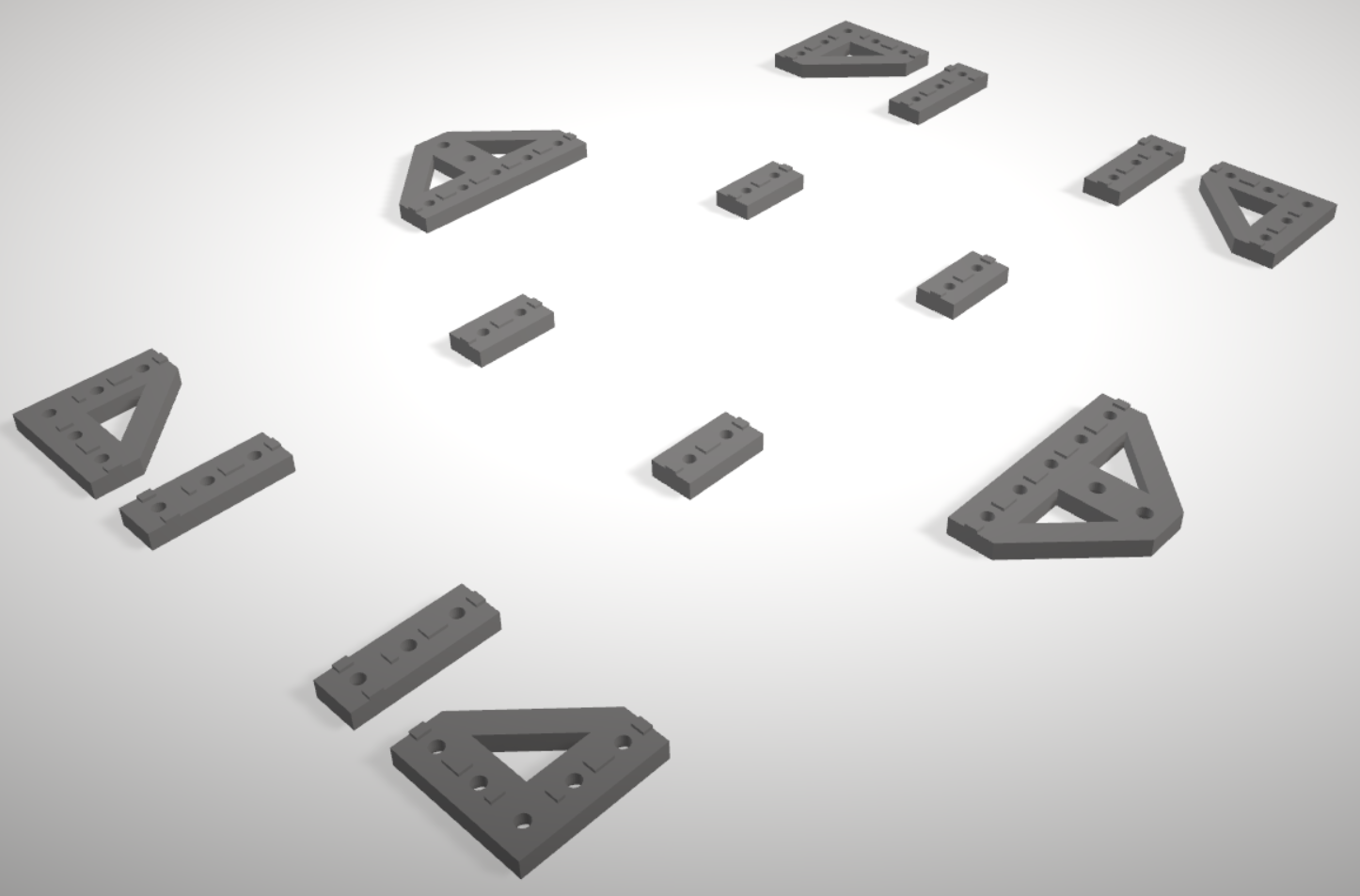Alu Metal frame parts modified (Higher - Feet - Sliding Nut) BLV / AM8 etc