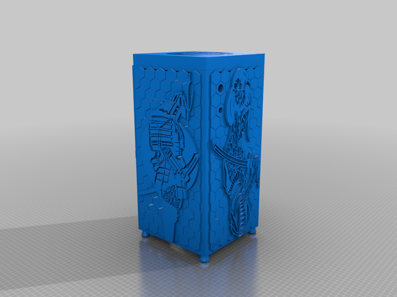 Samurai themed M-ATX vertical pc case