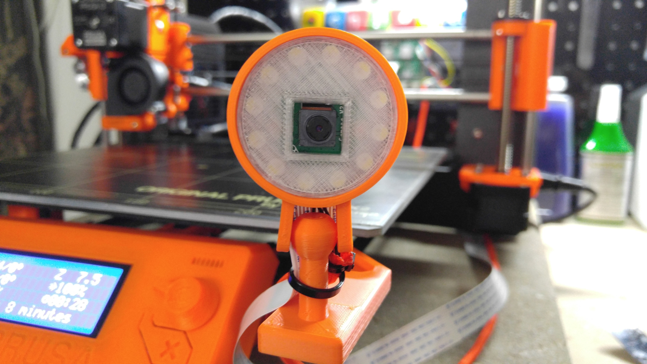Raspberry Pi Camera Case w/ NeoPixel Ring (12 LED)