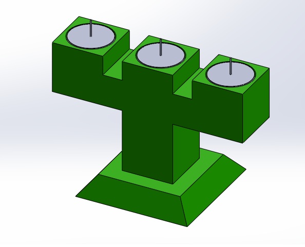 3 Candle Holder Te Light (Candelabro de 3 velas de te)