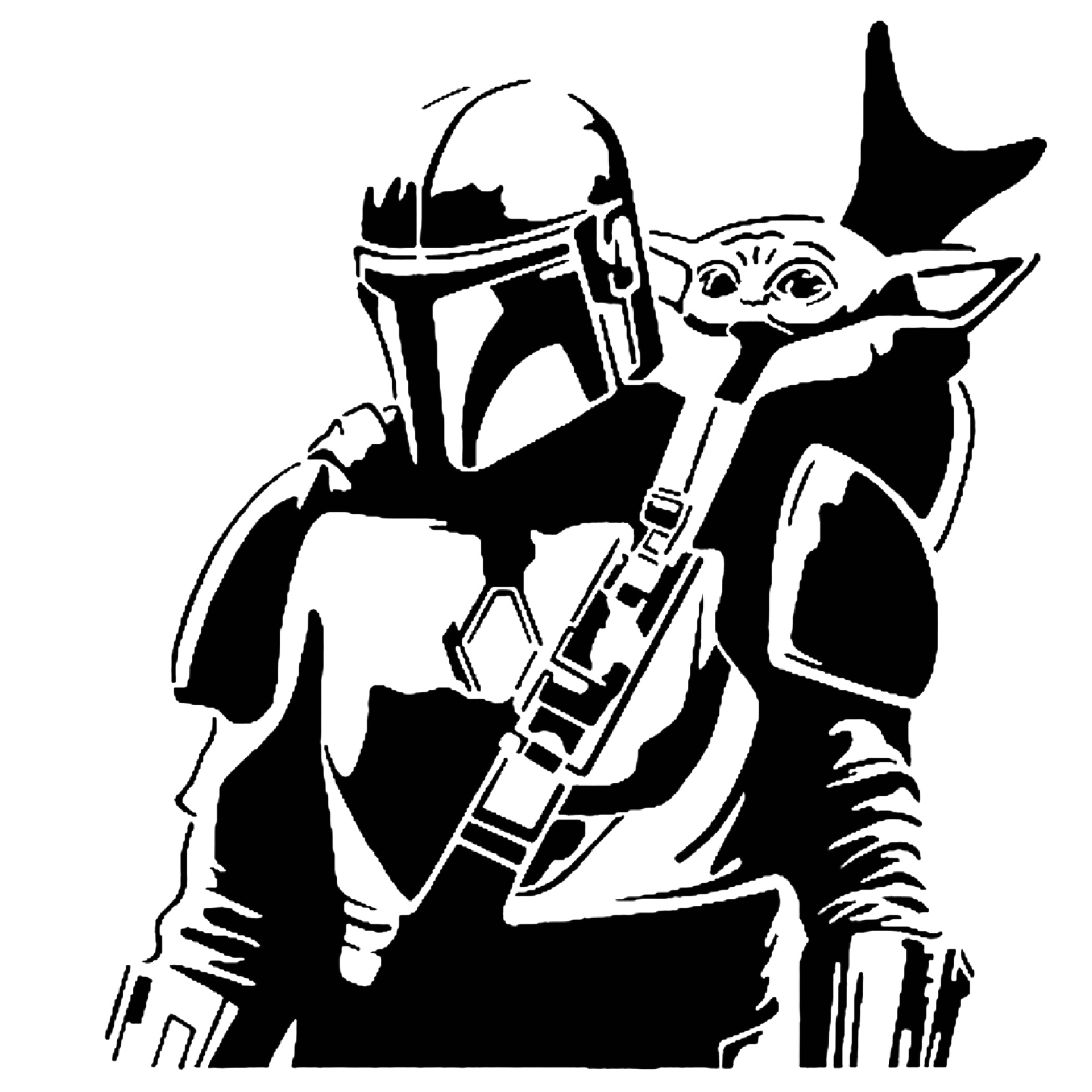 The Mandalorian stencil 4